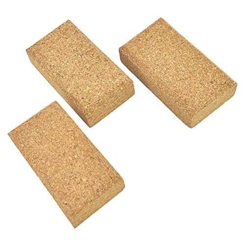 Cork Sanding Blocks 4-1/4"x 2-3/8" x 1-3/16" Hand Sanding Tool for sandpaper - 3pcs