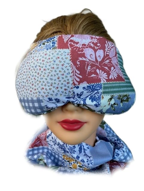 Eye Mask Lavender Eucalyptus, Sinus, Herbal Pack, Hot Cold Pack, Heat Wrap,Organic, Flax Seed, Microwave Therapy, Sleep Mask, Yoga Meditation Eye Pillow, Boho
