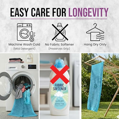 Clever Yoga Hot Yoga Mat Towel – Non-Slip Grip for Hot Yoga, Sweat Absorbent, Honeycomb Silicone Grip, Stays Flat – Ideal for Pilates, Travel, Washable & Lightweight - Turquoise - color: Turquoise