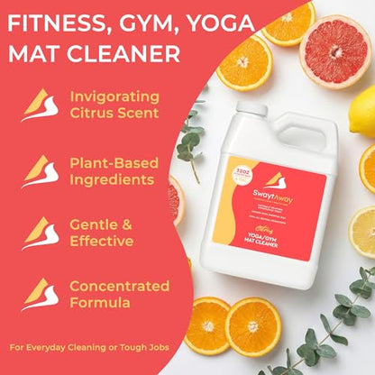 SwaytAway Fitness Mat Cleaner Concentrate Citrus, 32oz Makes 4 Gallons - size: 32 oz - 1 Pack