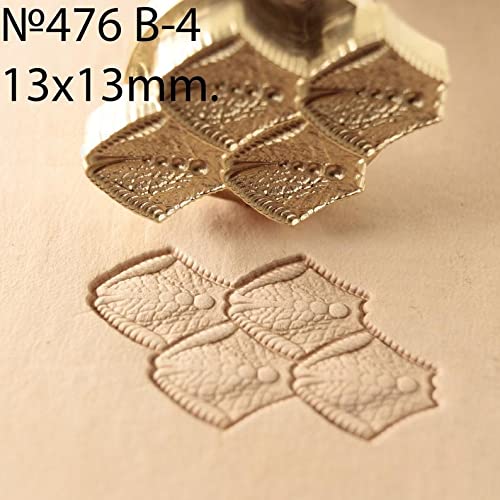 DandS ltd Leather Stamp Tool, Dragon Scale,Professional Steel Craft Tool for Leatherworking, Embossing, Carving & Stamping Leather Projects, Belts Wallets & DIY Projects Compatible with Mallet #476B4 - color: Dragon Scale 0.51" x 0.51"