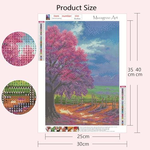 Muzagroo Art 4 Pack 5D Diamond Painting Kits for Adults DIY Diamond Art Kits 4 Seasons Trees Wall Art for Living Room Adults Crafts Diamond Dot Gem Art Kits for Beginners - color: 02-4 Seasons