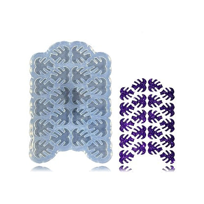 Angel Wings Mini Palm Leaves Shape Earrings Mold for UV Resin Epoxy Resin Mold for DIY Earrings, Ear Studs, Pendant, Jewelry Making Crafts, Chocolate Cake Mold Silicone Molds - color: Mini Leaves
