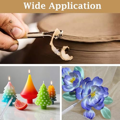 Pottery Ribbon Sculpting Tools Kit 14 PCS Clay Carving Tools | with Feather Wire Texture, and Needle Detail Tool, Aluminum, Pottery Carving Tool, Ceramic Wire Loop Sculpture Set