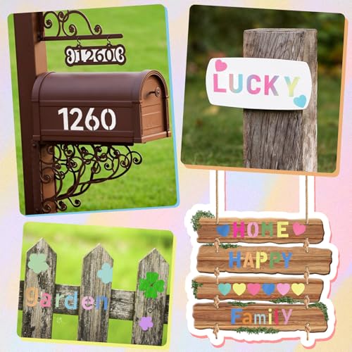 2 Inch Letter Stencils Symbol Numbers Craft Stencils, 63 Pcs Reusable Alphabet Templates Interlocking Stencil Kit for Painting on Wood, Wall, Fabric, Rock, Sign, DIY Art Projects (Letter and Number) - style: Letter and Number