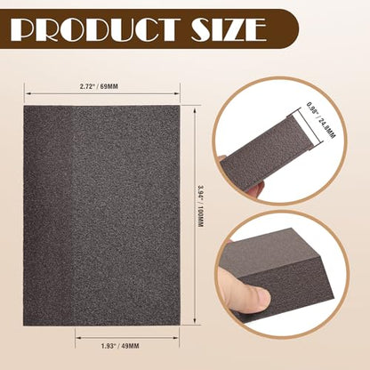 240 Grit Angled Sanding Blocks, Jamiikury Fine Sponge Sand Block Washable and Reusable, Wet & Dry Sandpaper Block for Wood Metal Drywall and Furniture Paint - Pack of 8 - size: 240 Grits