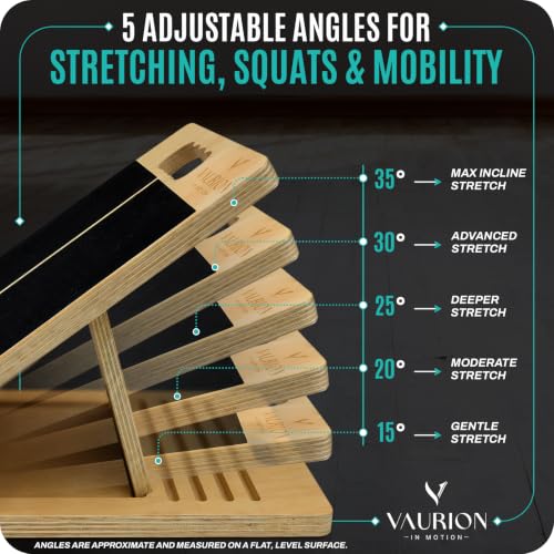 Portable Wood Slant Board, Adjustable Squat Wedge, Calf Stretch