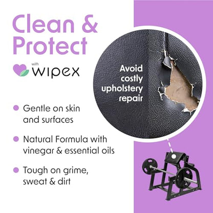 Wipex Gym Wipes Refill, 700 Count, Large 8"x12" Fitness Equipment Wipes with Cleaning Vinegar and Refreshing Lavender Essential Oil for Yoga Mat Cleaner, Fits Dispensers, 700 Count (Pack of 1) - size: 700 Count (Pack of 1)