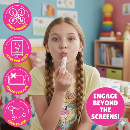 Kalakaram DIY Lip Balm Making Kit - Make 15 Lip Balms with Shea & Kukum Butter, Beeswax, Vitamin E Oil, Grapeseed & Essential Oils, DIY Activity Kit for Kids & Craft Kit for Girls 9-12