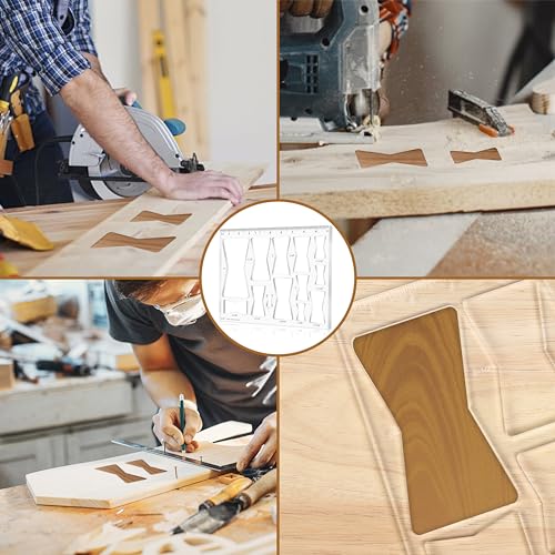 13-in-1 Woodworking Router Jig Kit - Bowtie, Butterfly Inlay & Decorative Templates - 10 x 7.9 inches - style: 1 Pack Butterfly