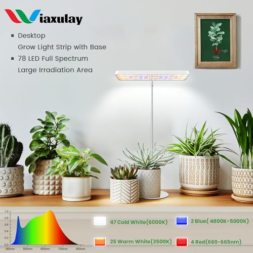 Wiaxulay Grow Lights for Indoor Plants,11in Full Spectrum Plant Light 5V/3A | 78LEDs Grow Lamp with Auto Timer 6/12/16 Hrs, 3 Lighting Modes, 5 Dimmable Levels, Height Adjustable 7.8"-26" for Seedling - size: 3 Pack(White)