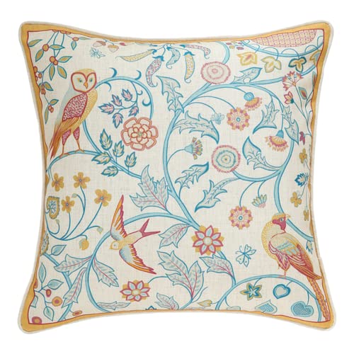 patdrea French Vintage Linen Throw Pillow Cover,18"x18"-Magnolia A - color: Magnolia a, size: 18" x 18" (Pack of 1)