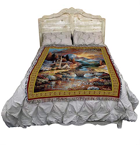 Pure Country Weavers Early Service Blanket by James Lee - No Farewell Words were Spoken - Sympathy Bereavement Gift Tapestry Throw Woven from Cotton - Made in the USA (72x54) - color: Early Service, size: 72" x 54"