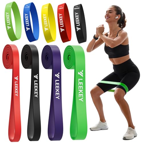Resistance Bands for Pull Up Assist, Stretch Bands & Exercise Workout Set - color: 15-125LBS COLOR+Mini Bands