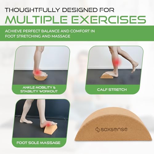 Soxsense Half-Moon Calf Stretcher for Plantar Fasciitis and Balance Trainer