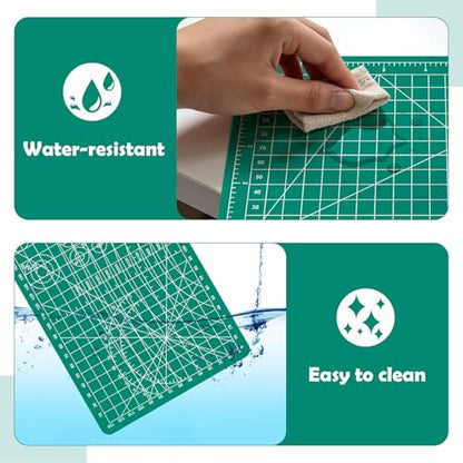 A5 Cutting Mat,8in x 6in Small Self Healing Sewing Mat Rotary Cutting Mat Double Sided Thickened Craft Cutting Board for Hobby Fabric Precision Sewing Modeling Quilting Projects,Green - color: Green, size: 8.7"L x 5.9"W