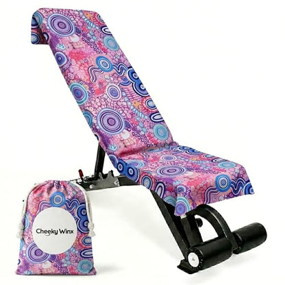 CHEEKY WINX Hooded Microfiber Gym Towel – Highly Absorbent Car Seat Towel with Carry Bag – Double-Sided Sweat Towel, Reversible, Quick Dry & Sand-Resistant Fabric, Joy, 130 x 60cm - color: Joy