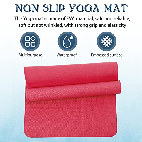 LEIFIDE 10 Pack Yoga Mats Bulk 68'' x 24'' x 4mm Thick Yoga Mats Multicolor