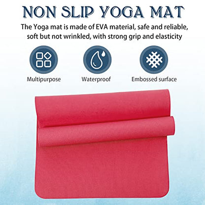 LEIFIDE 10 Pack Yoga Mats Bulk 68'' x 24'' x 4mm Thick Yoga Mats Multicolor