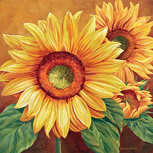 DIAMOND ART CLUB We are Sun Diamond Art Kits for Adults | Premium Diamond Painting Kit, Fun DIY Crafts for Adults, Round Diamond Art Canvas, 13" x 13" (32.8 x 32.8 cm) - color: We Are Sun