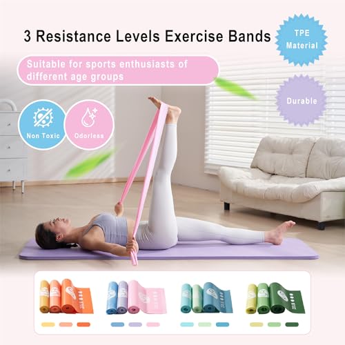 Resistance Bands Non Slip Elastic Stretch Bands for Men Women - color: Blue