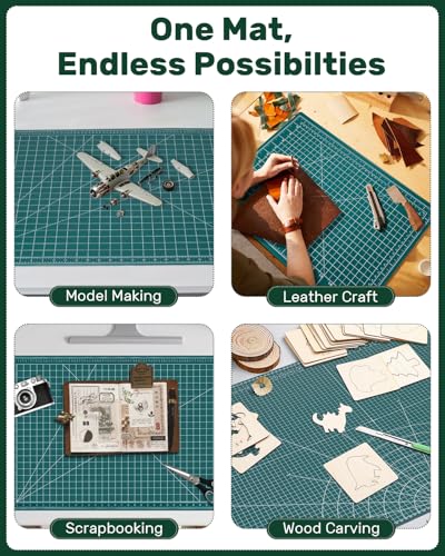 Self Healing Cutting Mat, 35" x 23", Double-Sided Rotary Cutting Mat for Sewing, Quilting, Scrapbooking & Craft, Large Craft Cutting Board for Hobby Use(A1) - size: 35"L x 23"W