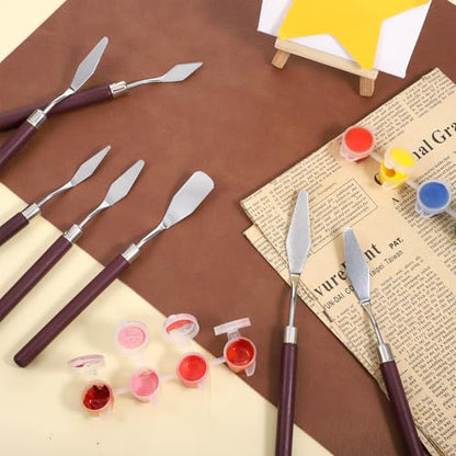 Artist Palette Knife Set - Palette Knives Stainless Steel Spatula Palette Knife for Beginners & Pros Oil Painting Supplies for Acrylic Painting Oil Colors Canvas
