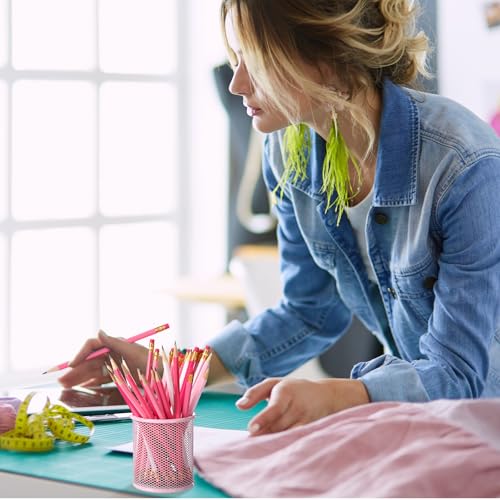TecUnite 60 Pcs HB Pencils #2 Unsharpened Wood Cased Pencils with Eraser Hexagonal Pencil Cute Graphite No 2 Pen for Adults Gifts Exam School Office Sketching Learning(Pink Series, White) - color: Pink Series, White