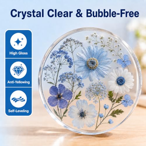 LET'S RESIN 16oz Epoxy Resin Kits and Molds Complete Set for Beginners | Resin Art Kit With Silicone Molds, Pigment, Dried Flowers, for Adults, Art Supplies for DIY Lovers, DIY Gift for Women