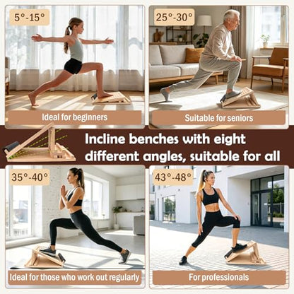 Wooden Slant Board, Incline Board for Leg Exercises