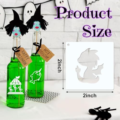 Fainne 100 Pcs 2 Inch Girl Theme Stencils Small Stencils for Painting | Reusable Craft Stencils, DIY Scrapbook, Wood Wall Fabric Rock Chalkboard Sign Painting, Home Art Decor Projects - style: Girls Theme