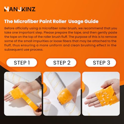 18 Inch Microfiber Paint Roller Covers, 6 Pack, 3/8" Nap | Thick Microfiber Sleeves 18 Inch, Wide Large Rollers, Practical Painting Supplies for Big Wall Painting Jobs - size: 18 Inch,6 Pack