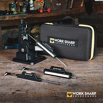 Work Sharp Precision Adjust Elite & Guided Field Knife Sharpener Kit - Professional Sharpening System for Kitchen, Pocket & Outdoor Knives - Complete 2-Piece Bundle Set - style: PAJ-E + GFS