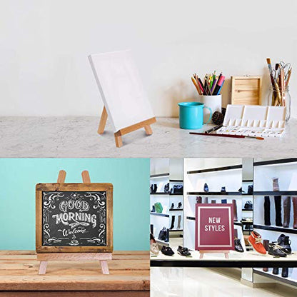 US Art Supply 10.5" Small Wooden Tabletop Easel (6 Pack) for Painting and Display Stand - A-Frame Table Top Easel, Canvas Holder