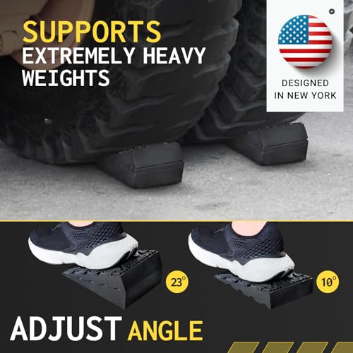 Squat Wedge Block for Elevated Heel Squats and Deadlifts - Improve Mobility, Balance, and Strength - Non-Slip, Versatile Trainer Aid