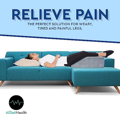 Leg Elevation Pillow - Memory Foam Leg Elevating Pillow | Leg Rest Wedge - Leg Pillow Elevation Blood Circulation | Relieves and Recovers Foot & Ankle Injuries | Foot Elevation Pillows for Swelling - style: Leg Elevation