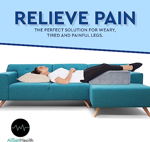 Leg Elevation Pillow - Memory Foam Leg Elevating Pillow | Leg Rest Wedge - Leg Pillow Elevation Blood Circulation | Relieves and Recovers Foot & Ankle Injuries | Foot Elevation Pillows for Swelling - style: Leg Elevation