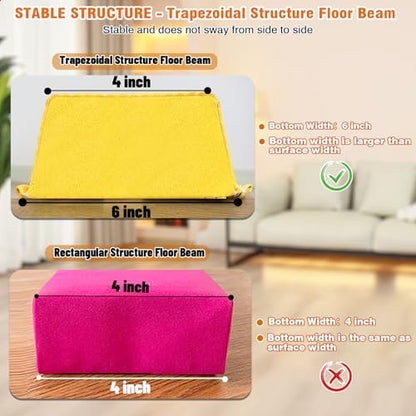 Marfula 6 FT / 8 FT / 9 FT Folding Gymnastics Beam Foam Balance Floor Beam - color: Gradual Rainbow, size: 10 Ft