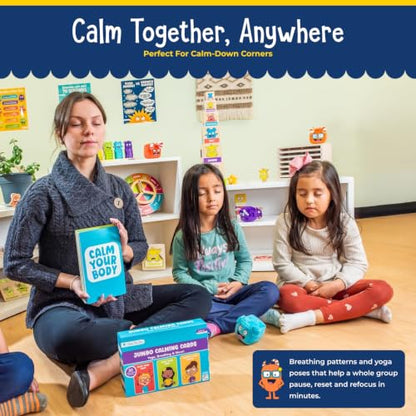 Open The Joy Jumbo Calming Cards, SEL Mindfulness Cards for Kids 3+