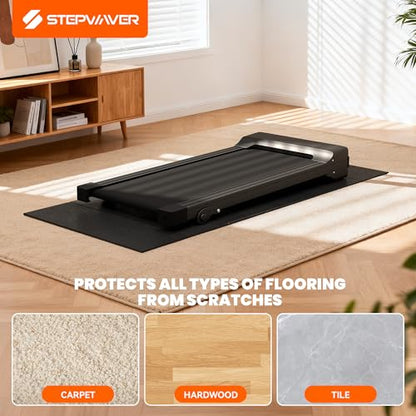 Stepwaver Walking Pad Mat, Treadmill Mat for Carpet & Hardwood Floors | High Density, 1/4 Thickness, Foldable, Floor Protection for Bike, Elliptical, Treadmill, Walking Pad - size: 55"L x 23.6"W x 0.2"Th