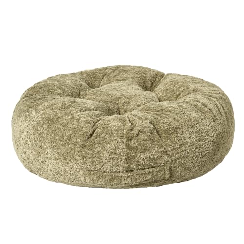 Floor Cushion Pillow, Portable Large - color: Round, Green