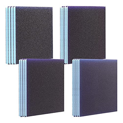 16Pcs 60/100/120/220 Grit Sanding Sponge, Jamiikury Wet Dry Sanding Blocks Washable and Reusable Sandpaper Sponge for Wood Metal FurniturePaint and Drywall (Coarse, Medium, Fine - size: 60/100/120/220 Grits