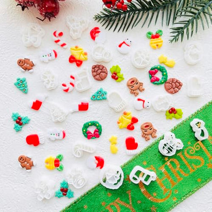 Holiday Theme Polymer Clay Cutters Set – Molds, Clay Cutters for Polymer Clay, Clay Earring Cutters, Clay Tools - color: F color