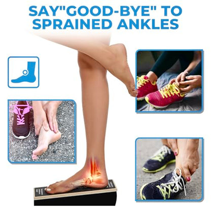 Athletic Balance Boards,Slant Board,Wobble Board,Balance Wedge for Condition Your Body and Prevent Injury - color: Black