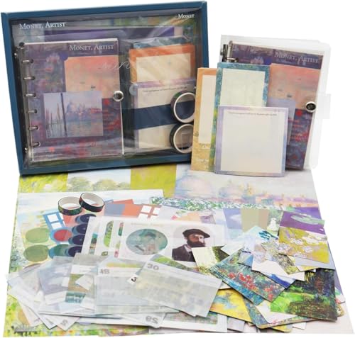 ATIRAMANIYA 346pcs Journal Supplies Kit Vintage Scrapbook Stickers Art Journaling Bullet Junk Journal Planners DIY Decoration Paper Stickers Craft Kits Notebook Collage Album (Monet Artish) - color: Monet Artish