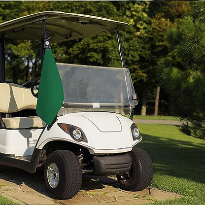 Magnetic Golf Towels for Golf Bags with Clip & Ultra Strong Magnet - Waffle Weave Microfiber Towel for Secure Hold on Bags & Carts - Ideal Club Cleaner & Accessories - Green - color: Green