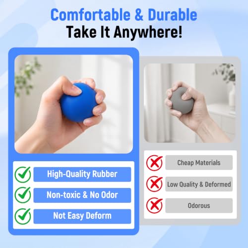 Massage Ball Lacrosse Ball for Myofascial Release, Massage Deep Tissue for Back, Neck, Foot Trigger Point Therapy, Full Body Muscle Knots, Relieving Muscle Pain (Blue) - color: Blue