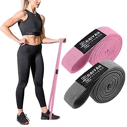 Long Resistance Bands, Fabric Resistance Bands Stretch Bands for Exercise Bands Resistance Bands Set Elastic Resistance Bands for Working Out Women Resistance Bands for Physical Therapy - color: Gray/Pink
