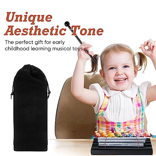 Classroom Chime Meditation Chimes Trio Teacher Three Tone Hand Bell for Management Mindfulness Percussion Instrument Reminder with Mallet Storage Bag for Prayer Teacher Gift Eastern Music Yoga