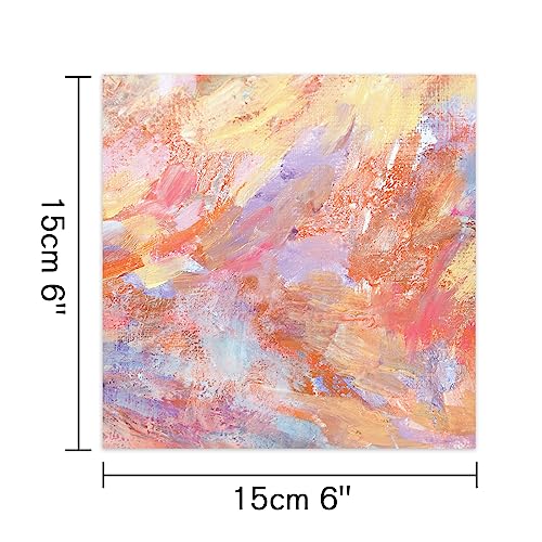 Scrapbook Paper, 24 Sheets 6"×6" 160gsm Single-Sided Patterned Cardstock | Vintage Decopodge Scrapbook Supplies, Junk Journal Decorative Crafts DIY Album Card Making Art Journaling.Oil Painting - color: 24 sheets-oil painting